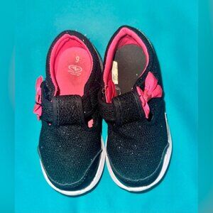 Black and Pink Kids Shoes
